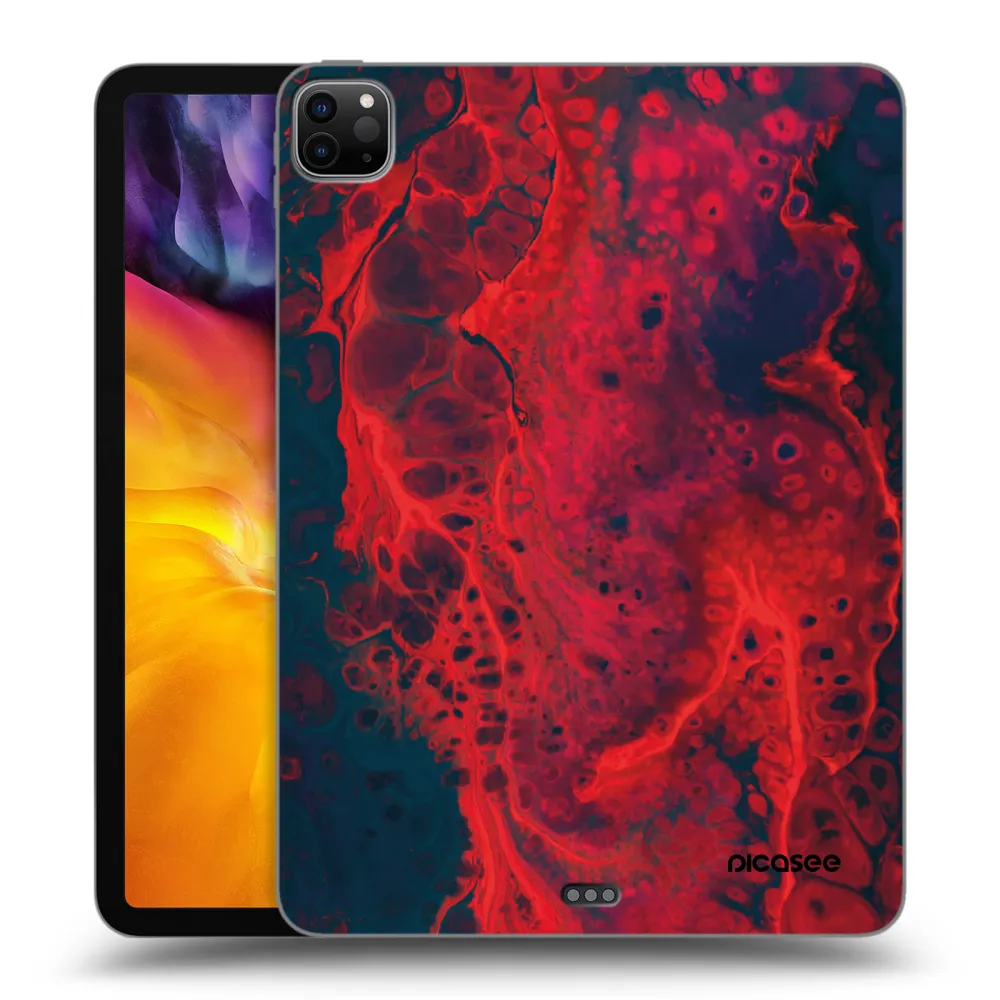 Picasee Schwarze Silikonhülle für Apple iPad Pro 11" 2024 (7.gen.) - Organic red