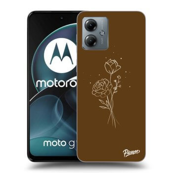 Hülle für Motorola Moto G14 - Brown flowers
