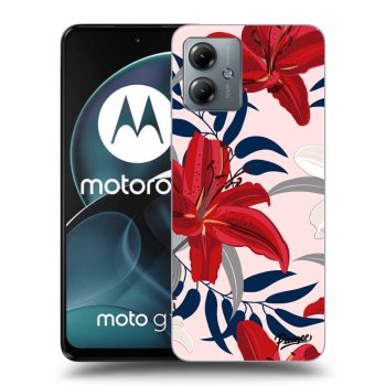 Hülle für Motorola Moto G14 - Red Lily