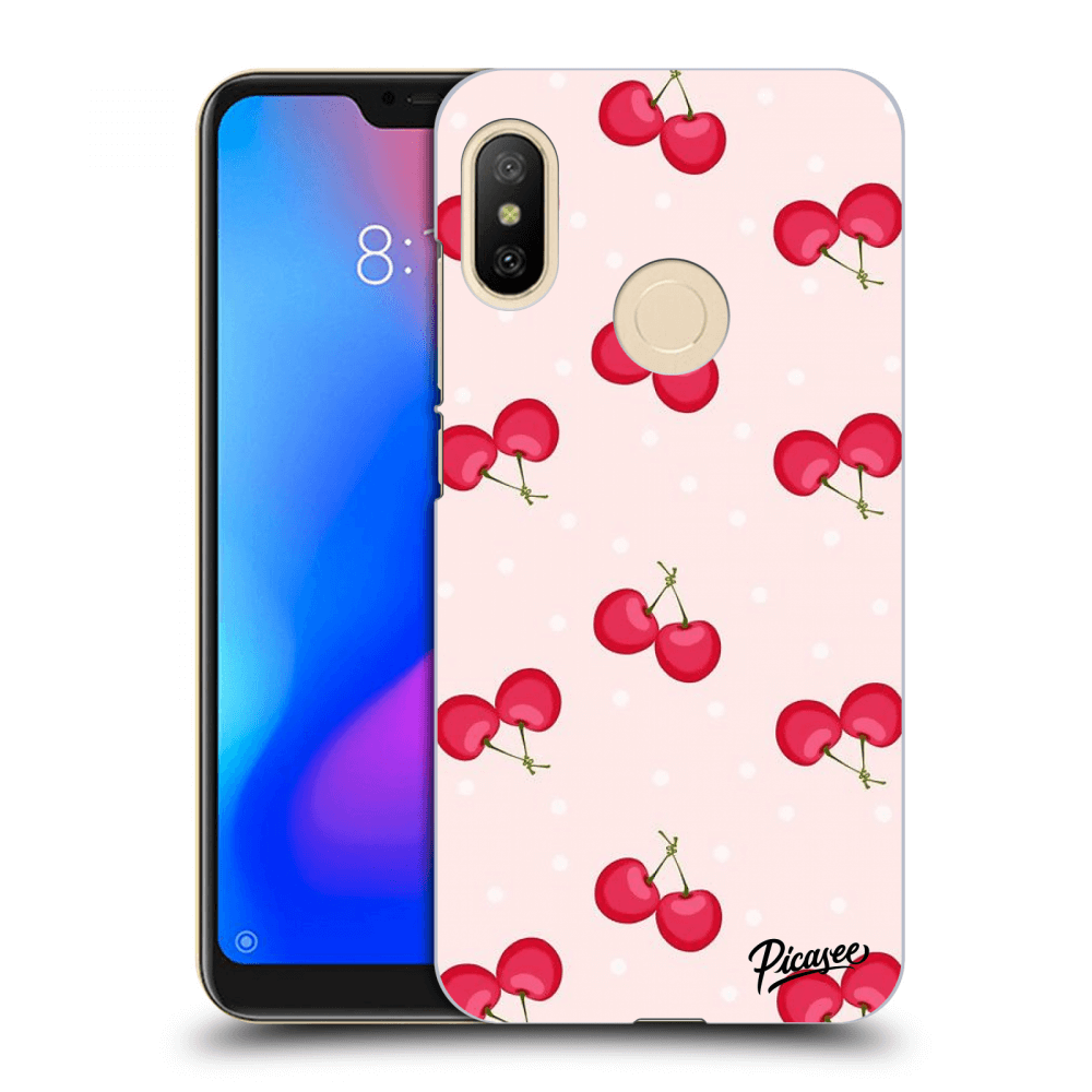 Picasee Xiaomi Mi A2 Lite Hülle - Transparentes Silikon - Cherries