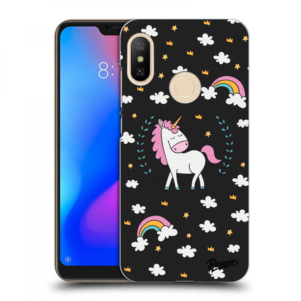 Picasee Xiaomi Mi A2 Lite Hülle - Schwarzes Silikon - Unicorn star heaven