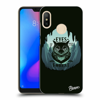 Picasee Xiaomi Mi A2 Lite Hülle - Schwarzes Silikon - Forest owl