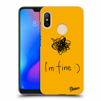 Picasee Xiaomi Mi A2 Lite Hülle - Schwarzes Silikon - I am fine
