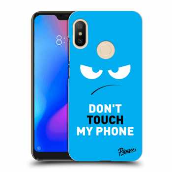 Picasee Xiaomi Mi A2 Lite Hülle - Schwarzes Silikon - Angry Eyes - Blue