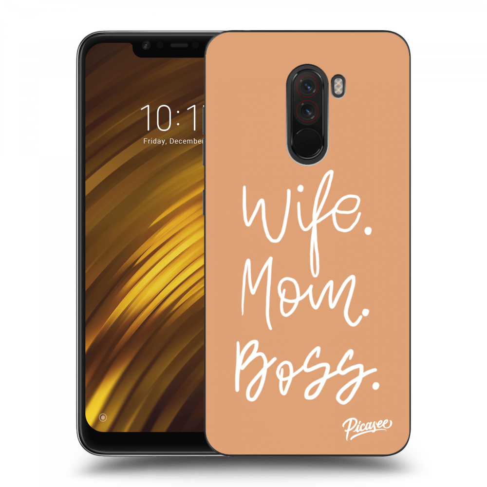 Picasee Xiaomi Pocophone F1 Hülle - Milchiges Silikon - Boss Mama