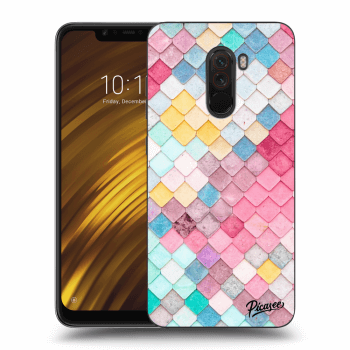 Picasee Xiaomi Pocophone F1 Hülle - Transparentes Silikon - Colorful roof