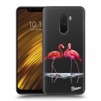 Picasee Xiaomi Pocophone F1 Hülle - Transparentes Silikon - Flamingos couple