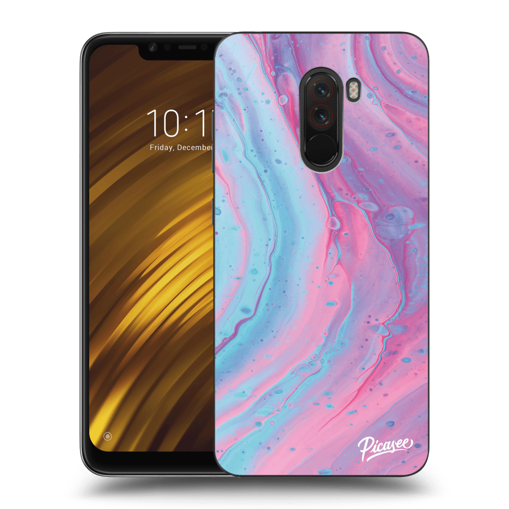Picasee Xiaomi Pocophone F1 Hülle - Milchiges Silikon - Pink liquid