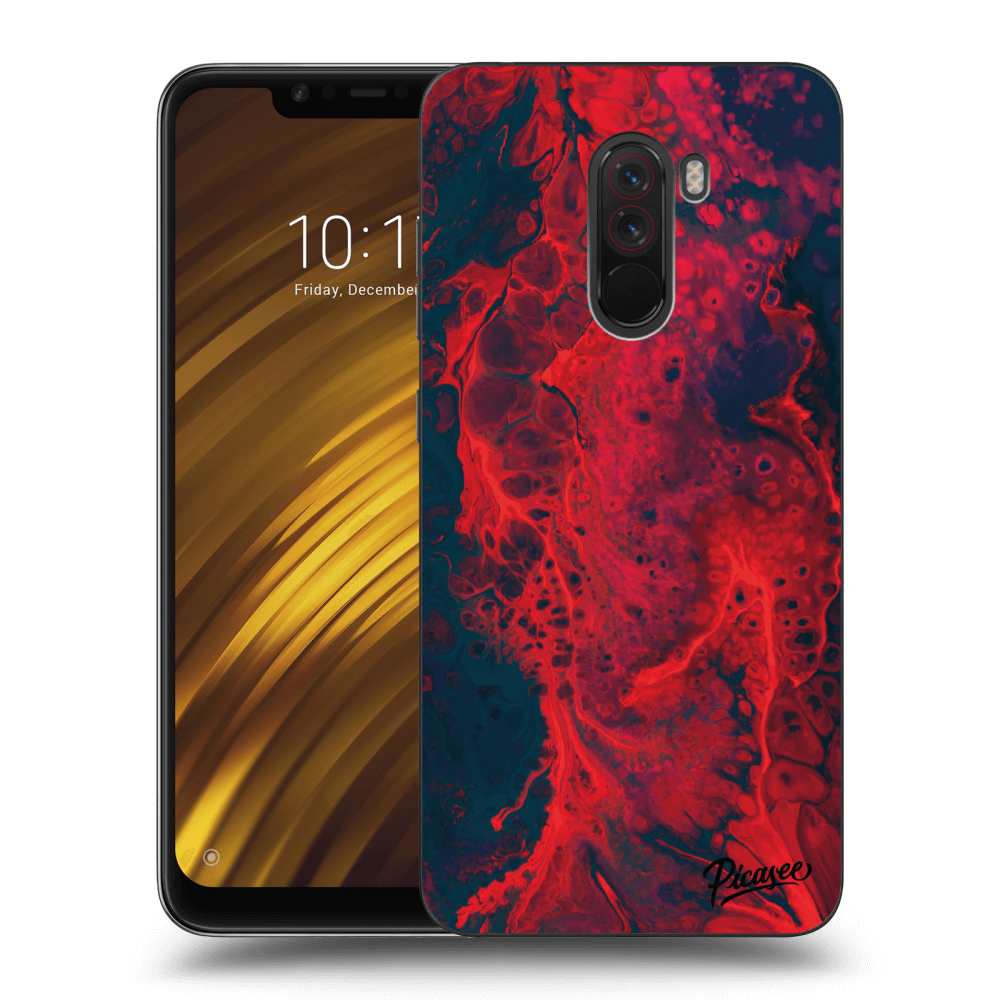 Picasee Xiaomi Pocophone F1 Hülle - Milchiges Silikon - Organic red