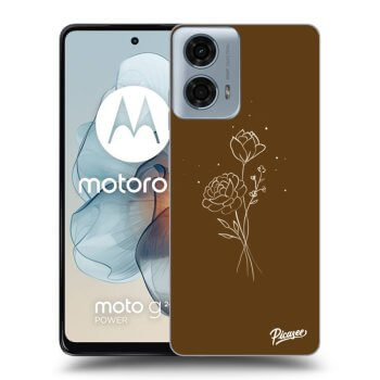 Hülle für Motorola Moto G24 - Brown flowers