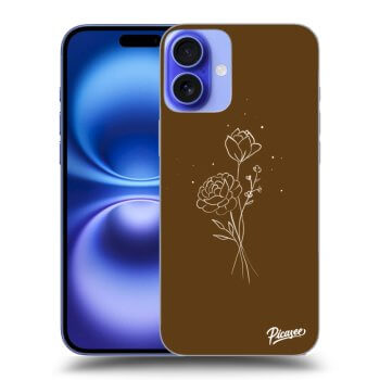 Hülle für Apple iPhone 16 Plus - Brown flowers