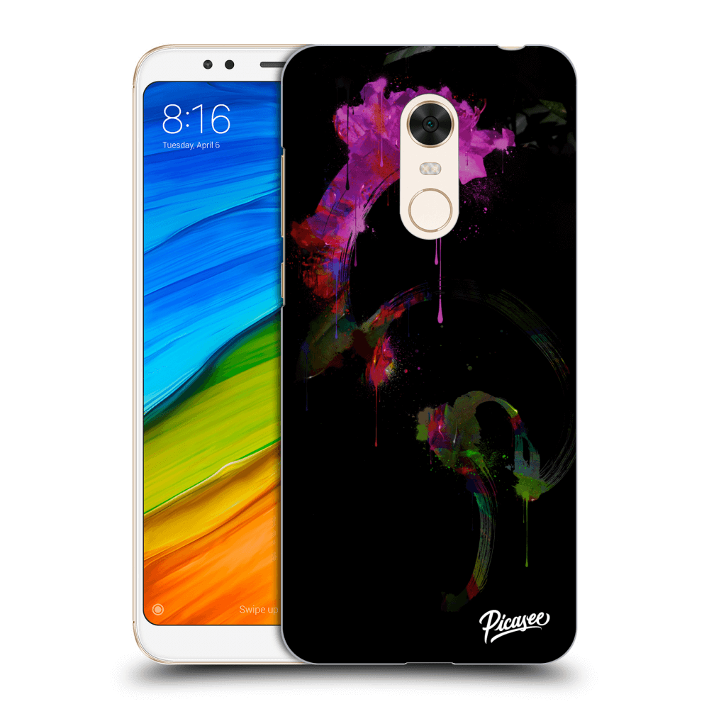 Picasee Xiaomi Redmi 5 Plus Global Hülle - Transparentes Silikon - Peony black