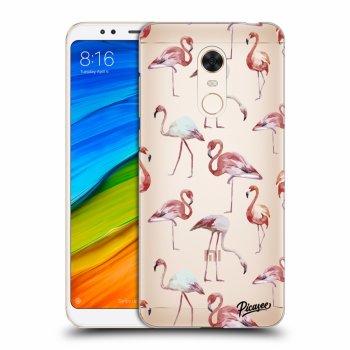 Picasee Xiaomi Redmi 5 Plus Global Hülle - Transparentes Silikon - Flamingos