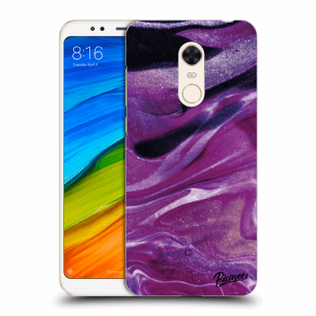 Picasee Xiaomi Redmi 5 Plus Global Hülle - Transparentes Silikon - Purple glitter