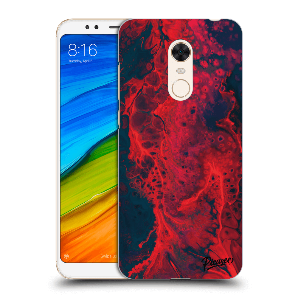 Picasee Xiaomi Redmi 5 Plus Global Hülle - Transparentes Silikon - Organic red