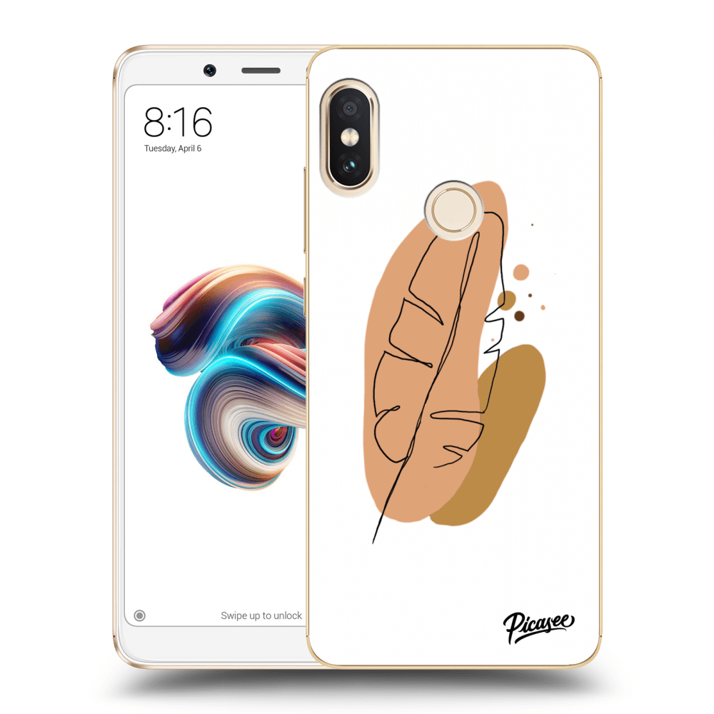 Picasee Xiaomi Redmi Note 5 Global Hülle - Transparentes Silikon - Feather brown