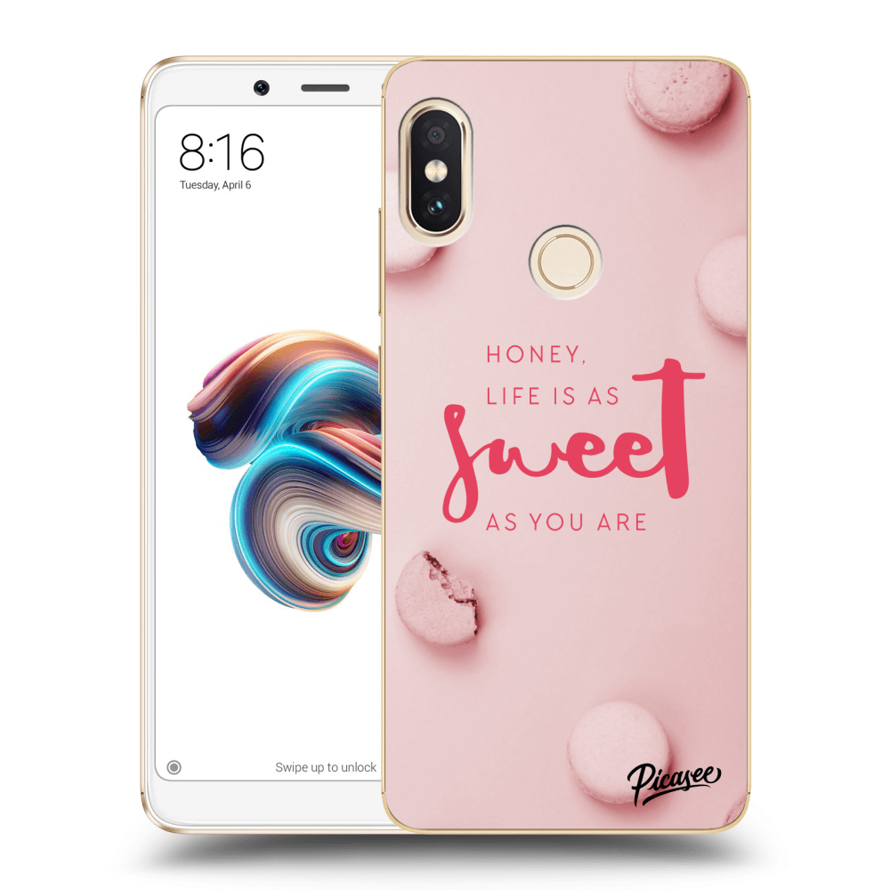 Picasee Xiaomi Redmi Note 5 Global Hülle - Transparentes Silikon - Life is as sweet as you are