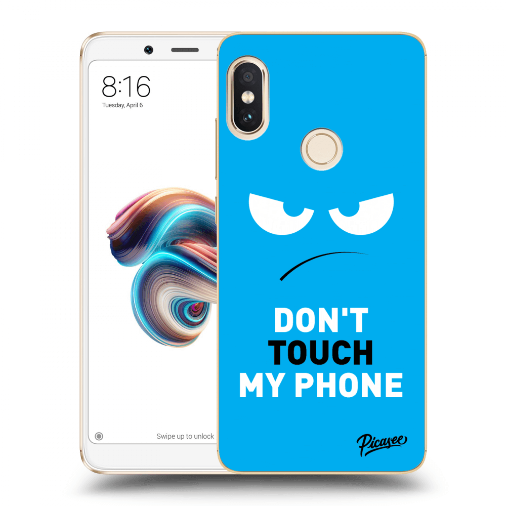 Picasee Xiaomi Redmi Note 5 Global Hülle - Transparentes Silikon - Angry Eyes - Blue