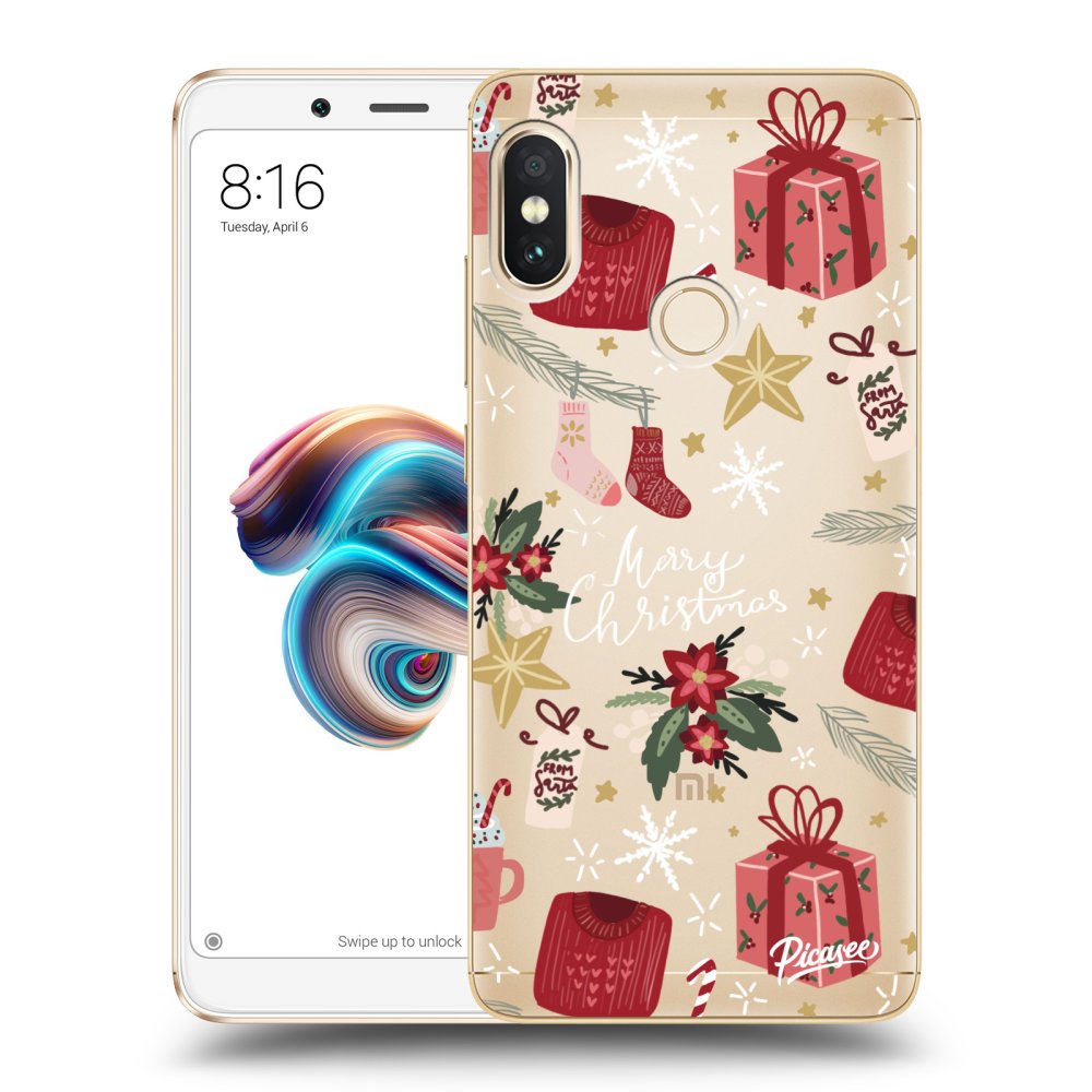 Picasee Xiaomi Redmi Note 5 Global Hülle - Transparentes Silikon - Christmas