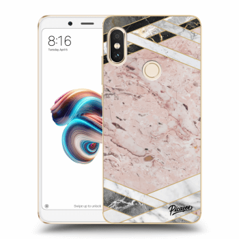 Hülle für Xiaomi Redmi Note 5 Global - Pink geometry
