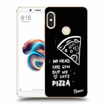 Picasee Xiaomi Redmi Note 5 Global Hülle - Schwarzes Silikon - Pizza