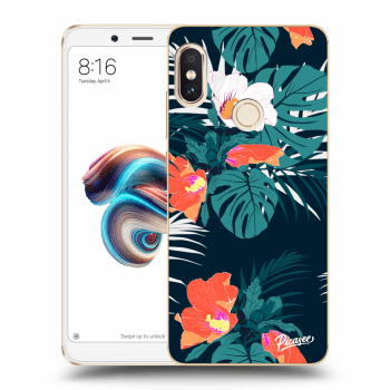 Picasee Xiaomi Redmi Note 5 Global Hülle - Transparentes Silikon - Monstera Color