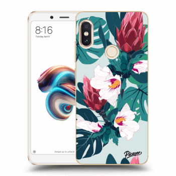 Picasee Xiaomi Redmi Note 5 Global Hülle - Transparentes Silikon - Rhododendron