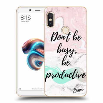 Picasee Xiaomi Redmi Note 5 Global Hülle - Transparentes Silikon - Don't be busy, be productive