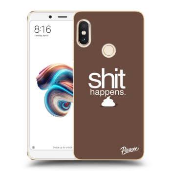 Picasee Xiaomi Redmi Note 5 Global Hülle - Transparentes Silikon - Shit happens