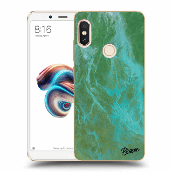 Picasee Xiaomi Redmi Note 5 Global Hülle - Transparentes Silikon - Green marble