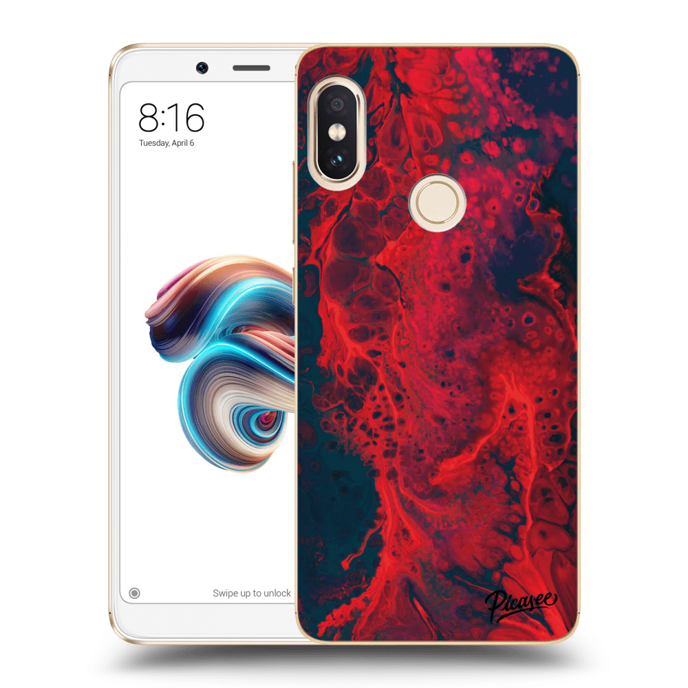 Picasee Xiaomi Redmi Note 5 Global Hülle - Transparentes Silikon - Organic red