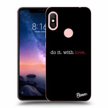 Picasee Xiaomi Redmi Note 6 Pro Hülle - Schwarzes Silikon - Do it. With love.