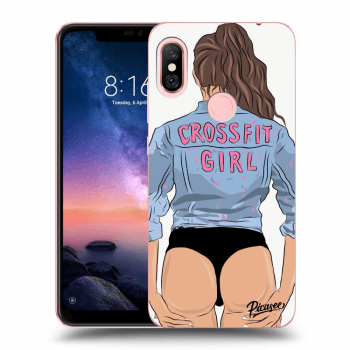 Picasee Xiaomi Redmi Note 6 Pro Hülle - Transparentes Silikon - Crossfit girl - nickynellow