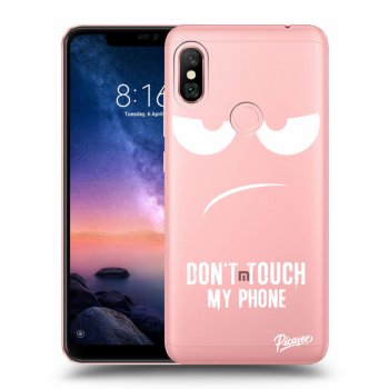 Picasee Xiaomi Redmi Note 6 Pro Hülle - Transparentes Silikon - Don't Touch My Phone