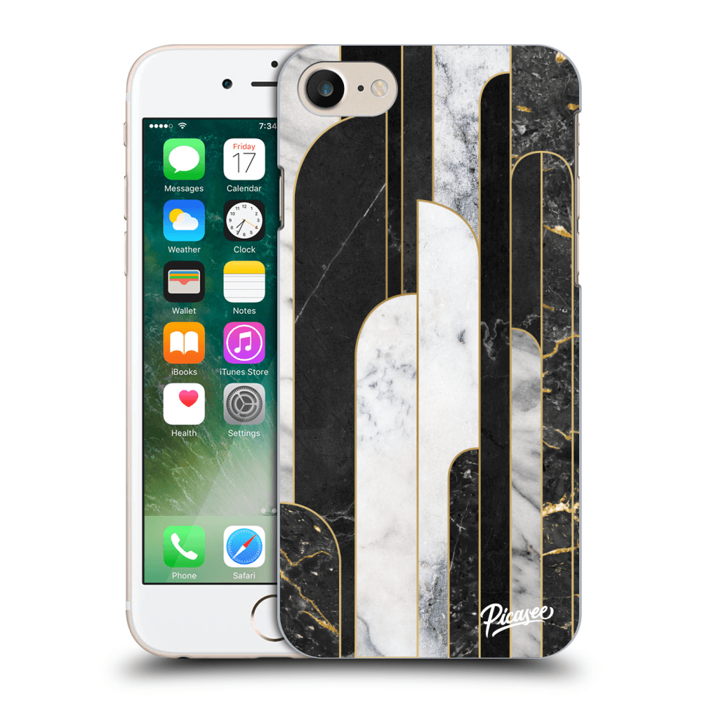 Picasee ULTIMATE CASE für Apple iPhone 7 - Black & White tile