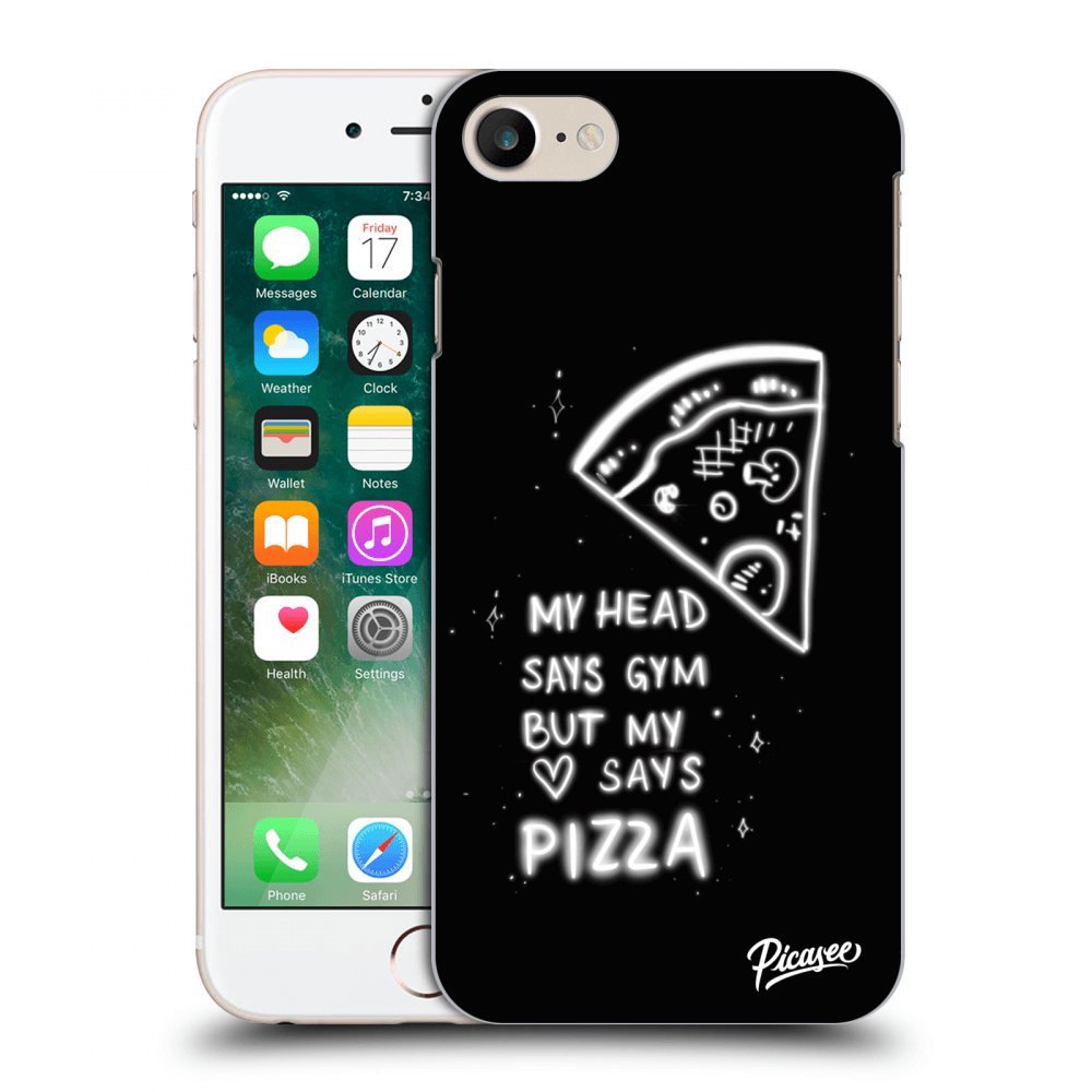 Picasee Apple iPhone 7 Hülle - Transparentes Silikon - Pizza