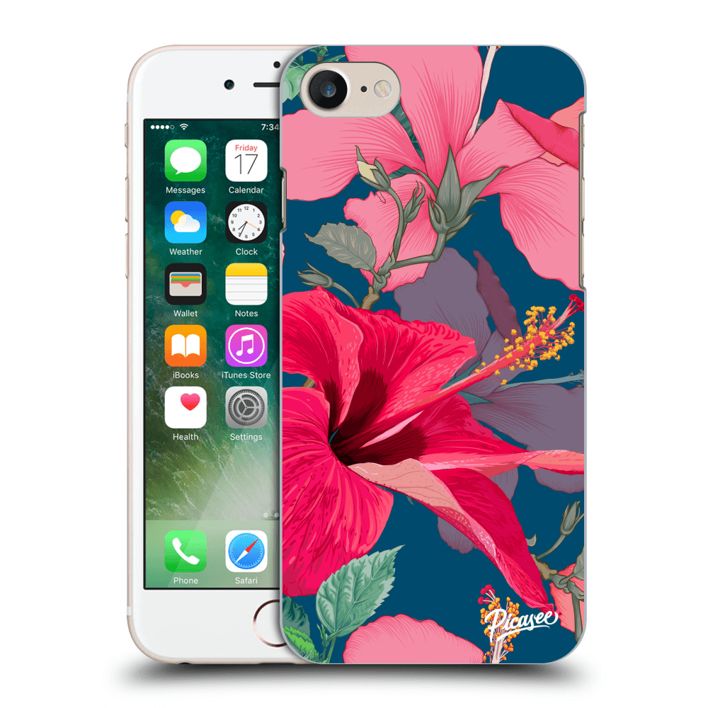 Picasee Apple iPhone 7 Hülle - Transparentes Silikon - Hibiscus