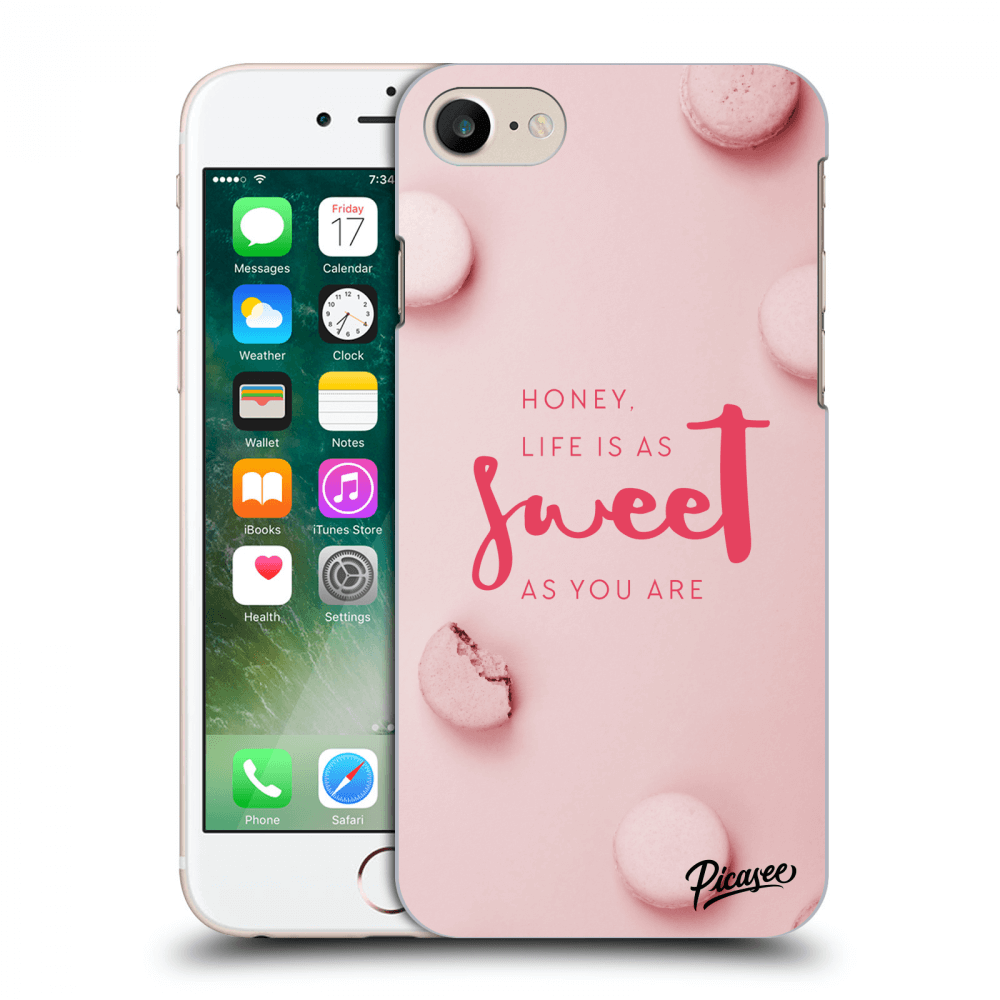 Picasee Apple iPhone 7 Hülle - Milchiges Silikon - Life is as sweet as you are