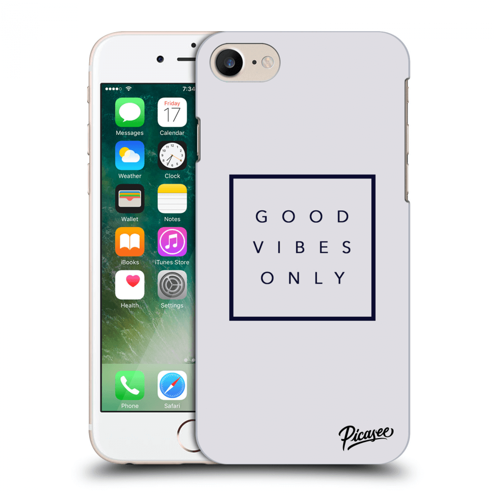 Picasee Apple iPhone 7 Hülle - Transparentes Silikon - Good vibes only