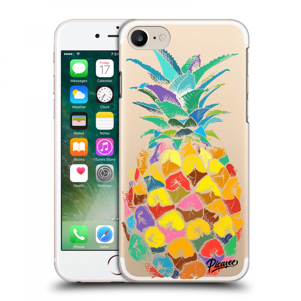 Picasee Apple iPhone 7 Hülle - Transparenter Kunststoff - Pineapple