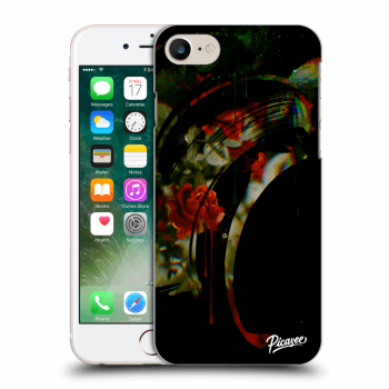 Picasee Apple iPhone 7 Hülle - Transparentes Silikon - Roses black
