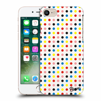 Picasee Apple iPhone 7 Hülle - Milchiges Silikon - Colorful dots