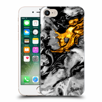 Picasee Apple iPhone 7 Hülle - Schwarzes Silikon - Black Gold 2