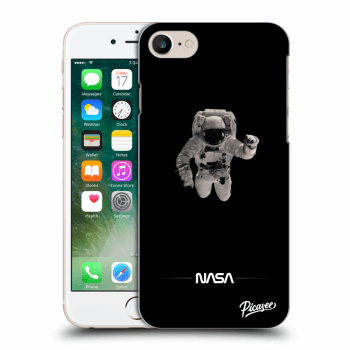 Picasee Apple iPhone 7 Hülle - Schwarzes Silikon - Astronaut Minimal