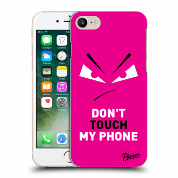 Picasee Apple iPhone 7 Hülle - Schwarzes Silikon - Evil Eye - Pink