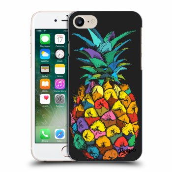 Picasee Apple iPhone 7 Hülle - Schwarzes Silikon - Pineapple