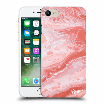 Picasee Apple iPhone 7 Hülle - Transparenter Kunststoff - Red liquid