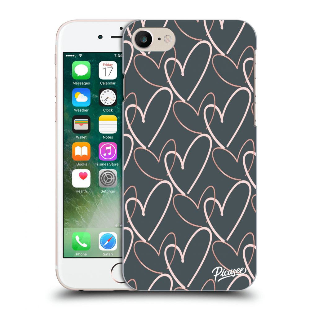 Picasee Apple iPhone 7 Hülle - Transparenter Kunststoff - Lots of love