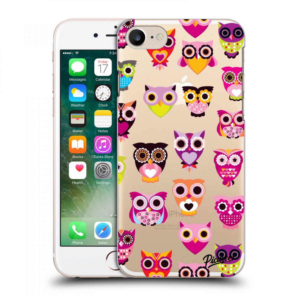 Picasee Apple iPhone 7 Hülle - Transparentes Silikon - Owls