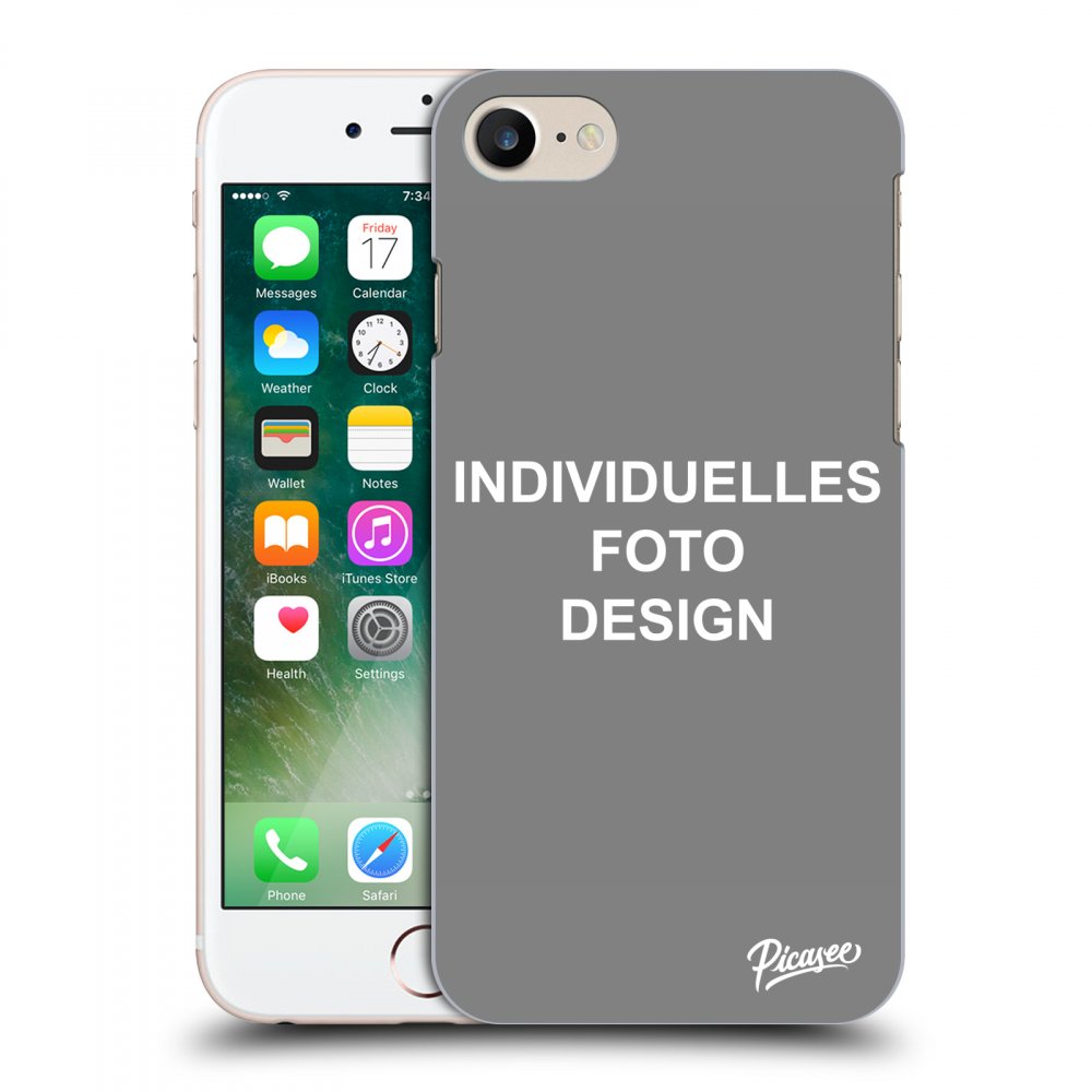 Picasee Apple iPhone 7 Hülle - Schwarzes Silikon - Individuelles Fotodesign